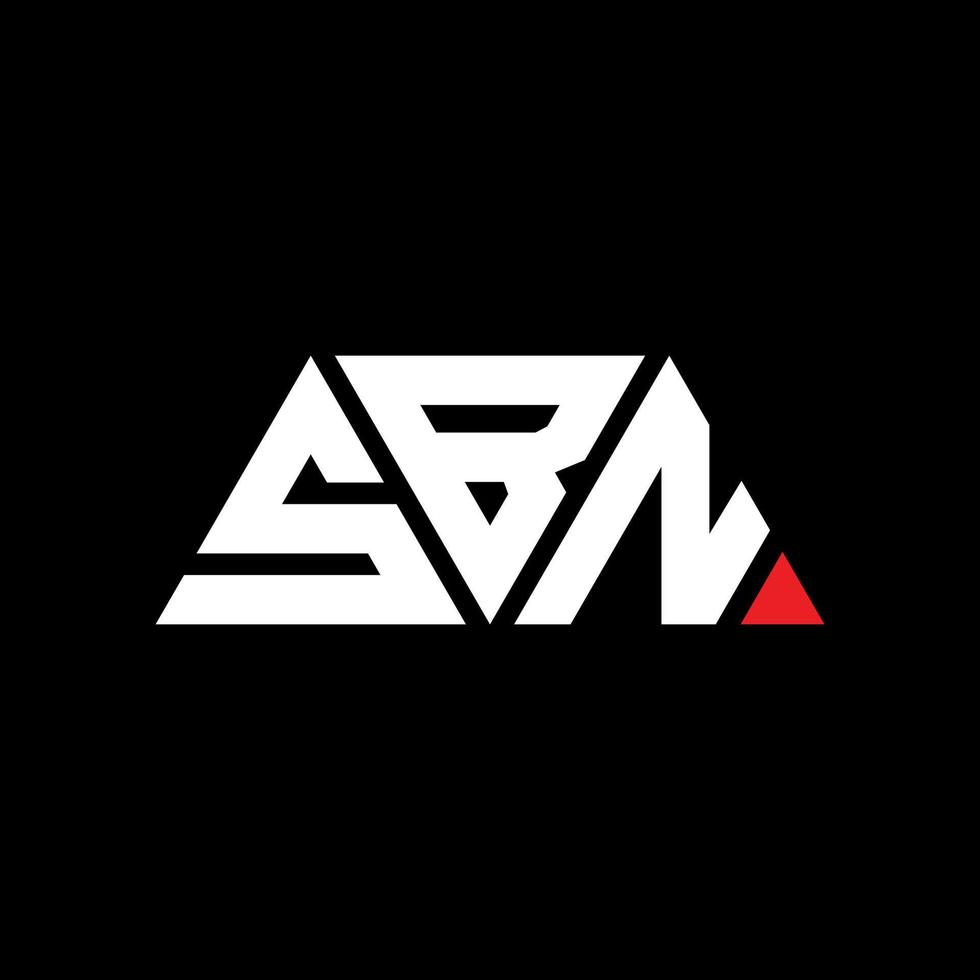 diseño de logotipo de letra triangular sbn con forma de triángulo. monograma de diseño del logotipo del triángulo sbn. plantilla de logotipo de vector de triángulo sbn con color rojo. logotipo triangular sbn logotipo simple, elegante y lujoso. sbn