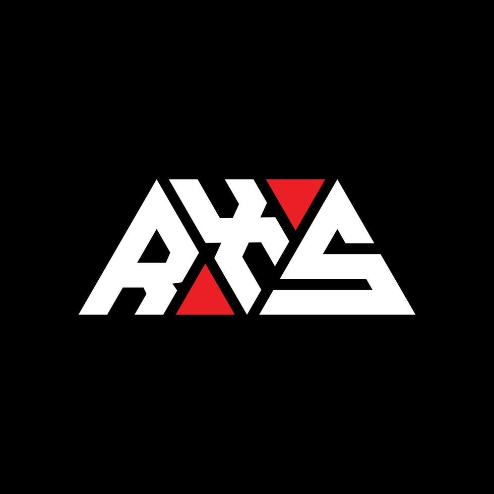 Diseño de logotipo de letra triangular rxs con forma de triángulo. monograma de diseño del logotipo del triángulo rxs. plantilla de logotipo de vector de triángulo rxs con color rojo. logotipo triangular rxs logotipo simple, elegante y lujoso. rxs