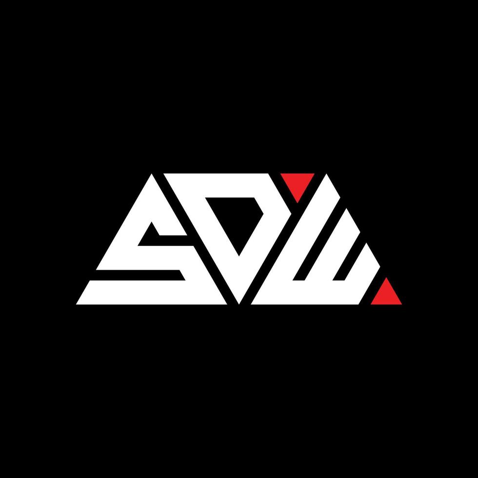 diseño de logotipo de letra de triángulo sdw con forma de triángulo. monograma de diseño de logotipo de triángulo sdw. plantilla de logotipo de vector de triángulo sdw con color rojo. logotipo triangular sdw logotipo simple, elegante y lujoso. sdw