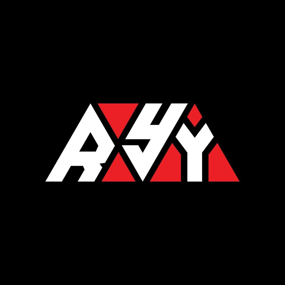 RYY triangle letter logo design with triangle shape. RYY triangle logo design monogram. RYY triangle vector logo template with red color. RYY triangular logo Simple, Elegant, and Luxurious Logo. RYY