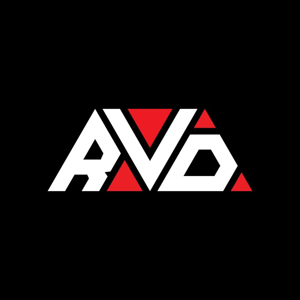 diseño de logotipo de letra triangular rvd con forma de triángulo. monograma de diseño de logotipo de triángulo rvd. plantilla de logotipo de vector de triángulo rvd con color rojo. logotipo triangular rvd logotipo simple, elegante y lujoso. rvd