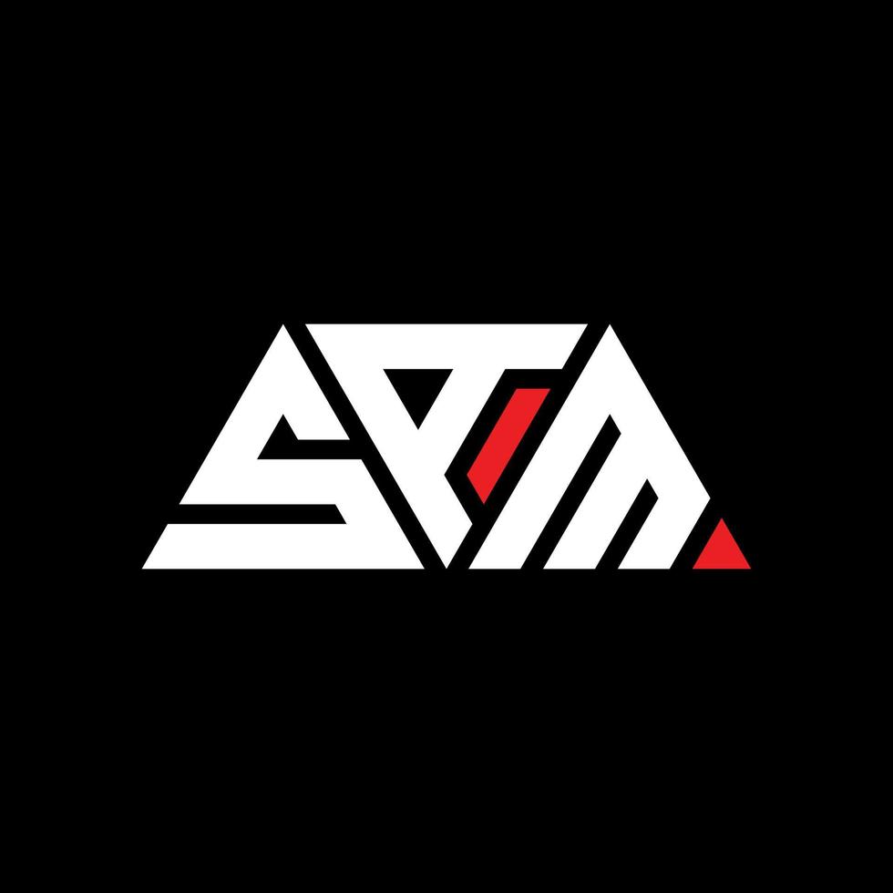 diseño del logotipo de la letra del triángulo sam con forma de triángulo. monograma de diseño del logotipo del triángulo sam. plantilla de logotipo de vector de triángulo sam con color rojo. logo triangular de sam logo simple, elegante y lujoso. Sam