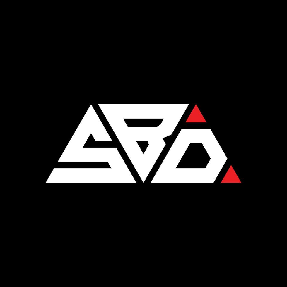 diseño de logotipo de letra de triángulo sbd con forma de triángulo. monograma de diseño de logotipo de triángulo sbd. plantilla de logotipo de vector de triángulo sbd con color rojo. logotipo triangular sbd logotipo simple, elegante y lujoso. sbd