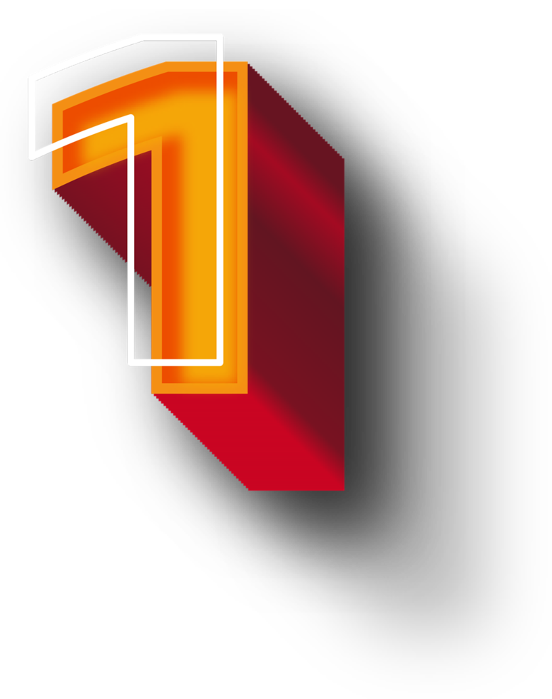 effet de lettre alphabet 3d orange png