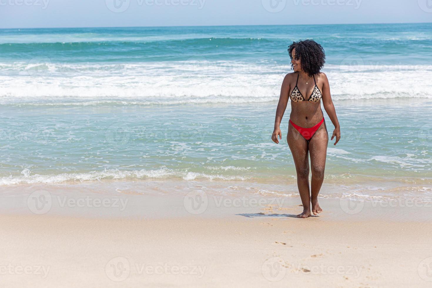 Young African American Girl in Blue Underwear Stock Photo - Image