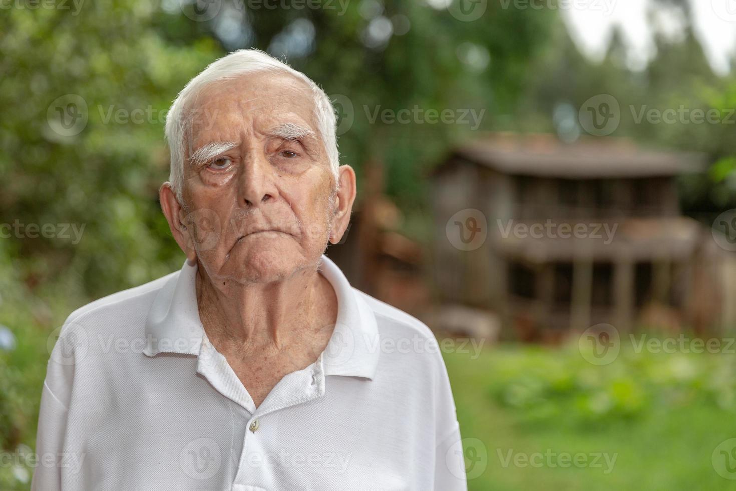 Happy Brazilian senior farmer. photo