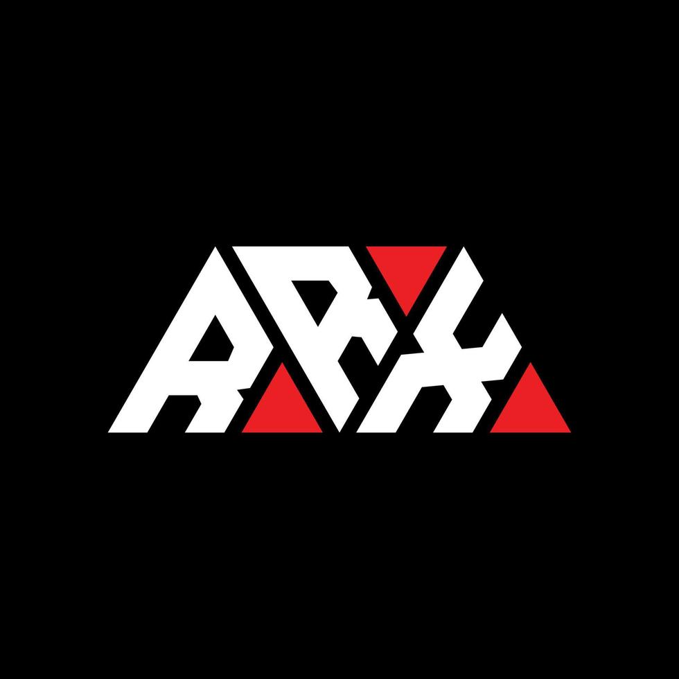 RRX triangle letter logo design with triangle shape. RRX triangle logo design monogram. RRX triangle vector logo template with red color. RRX triangular logo Simple, Elegant, and Luxurious Logo. RRX