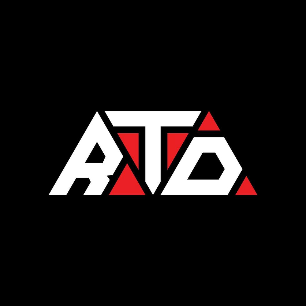 RTD triangle letter logo design with triangle shape. RTD triangle logo design monogram. RTD triangle vector logo template with red color. RTD triangular logo Simple, Elegant, and Luxurious Logo. RTD