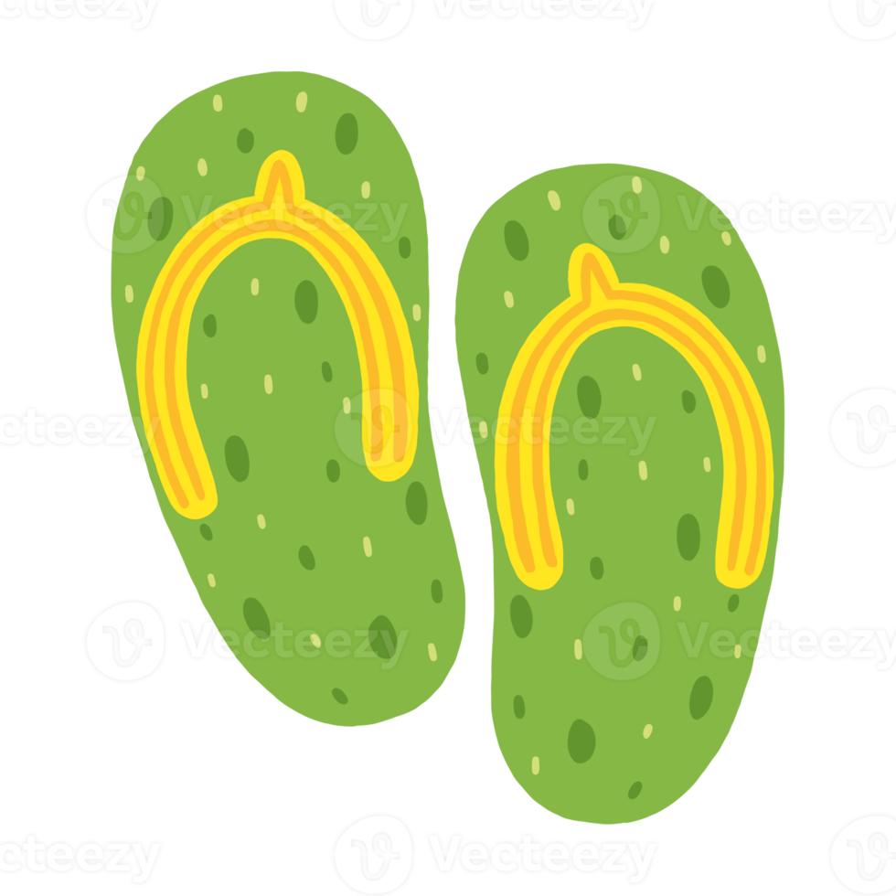 groene pantoffels illustratie png