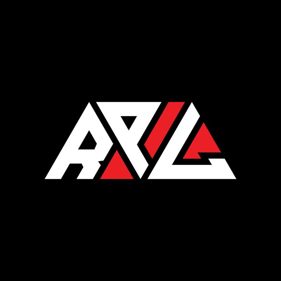 RPL triangle letter logo design with triangle shape. RPL triangle logo design monogram. RPL triangle vector logo template with red color. RPL triangular logo Simple, Elegant, and Luxurious Logo. RPL