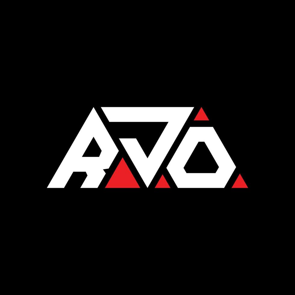 diseño de logotipo de letra de triángulo rjo con forma de triángulo. monograma de diseño del logotipo del triángulo rjo. plantilla de logotipo de vector de triángulo rjo con color rojo. logotipo triangular rjo logotipo simple, elegante y lujoso. rjo