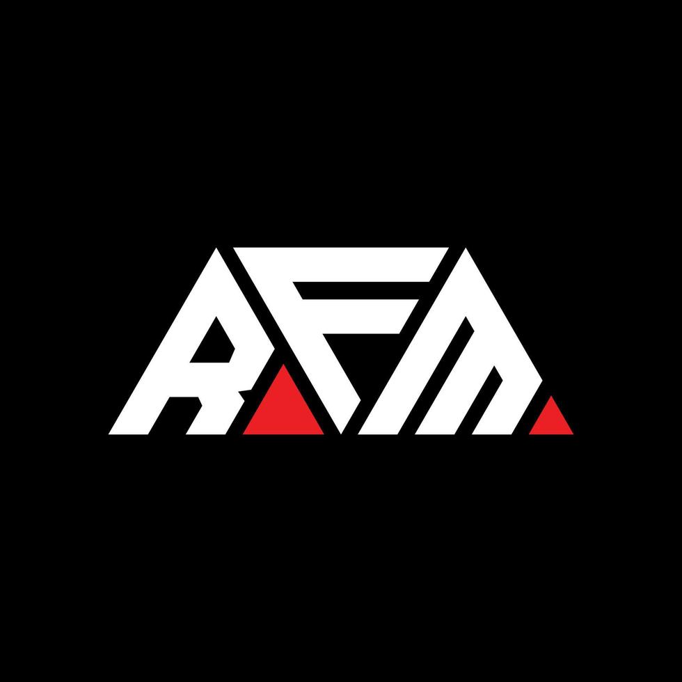 RFM triangle letter logo design with triangle shape. RFM triangle logo design monogram. RFM triangle vector logo template with red color. RFM triangular logo Simple, Elegant, and Luxurious Logo. RFM
