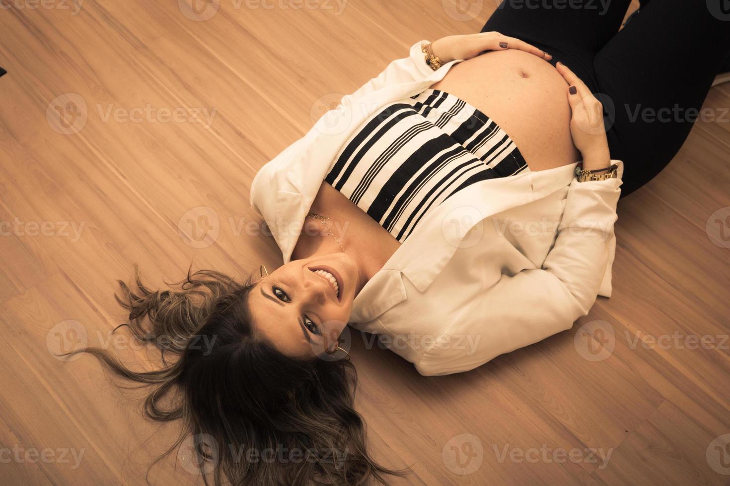 Woman pregnancy portrait photo