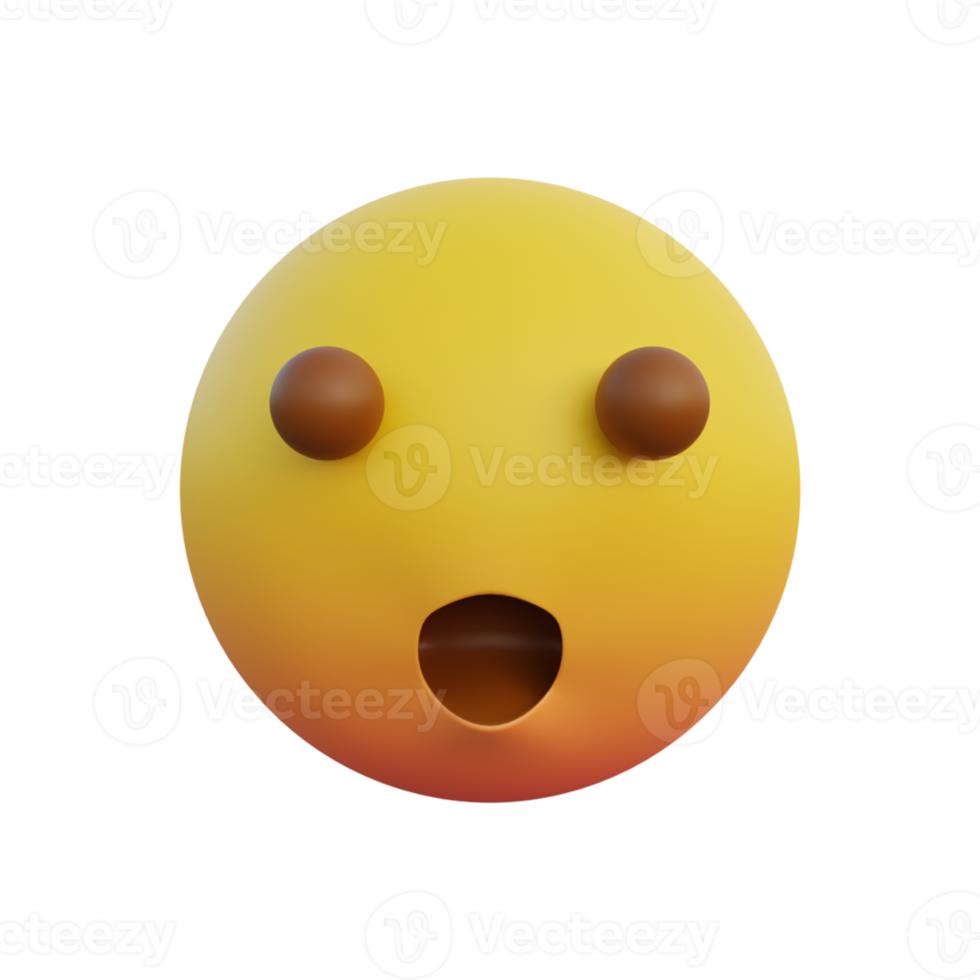 Emoticon expression face with open mouth png