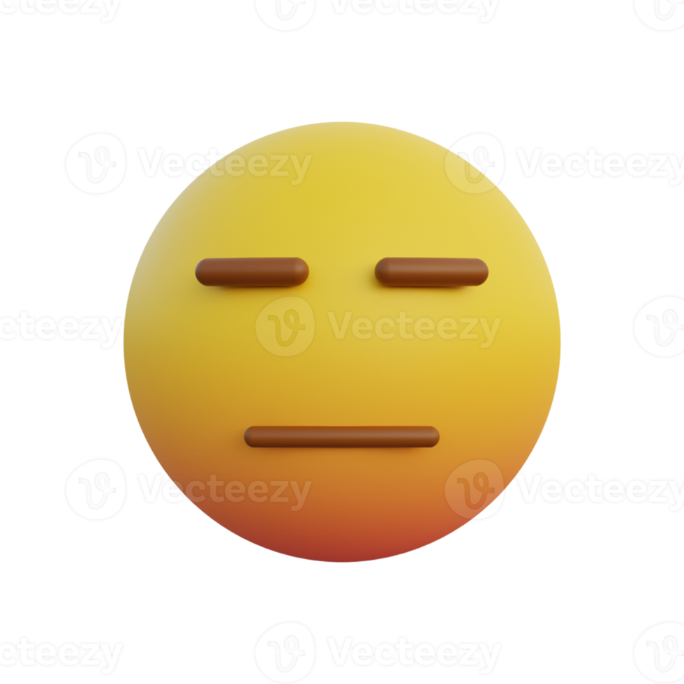 flat face emoticon png