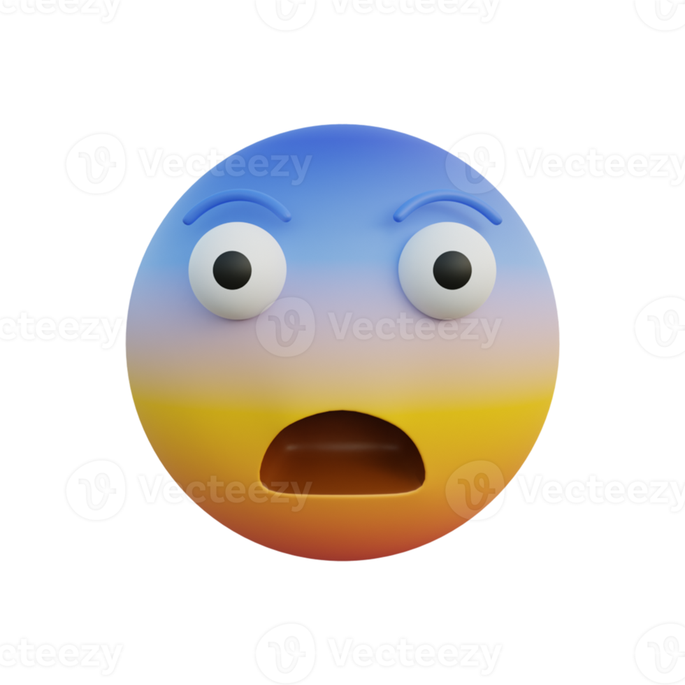 Emoticon expression fearful face png