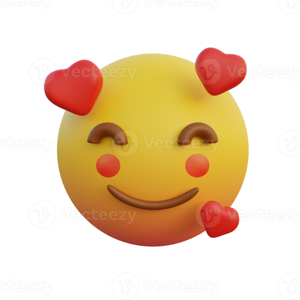 emoticon smiling expression very shy and blushing red cheeks with love png