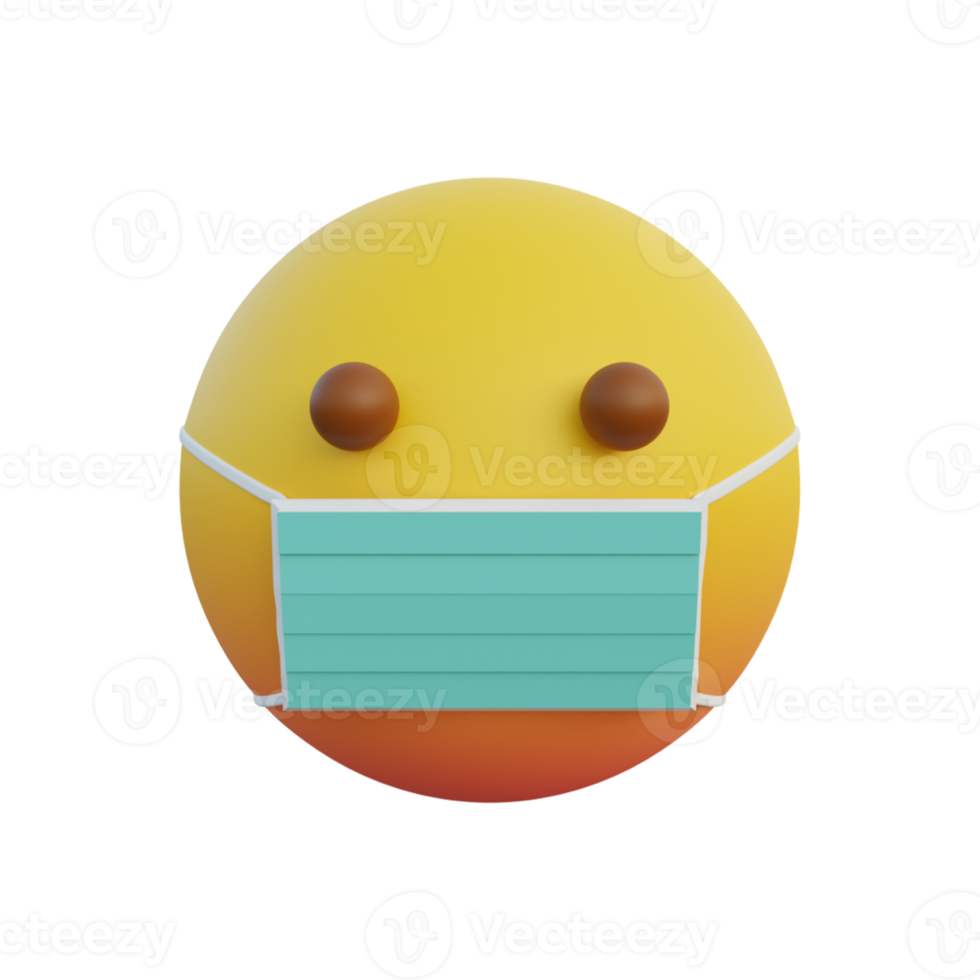 emoticon wearing a mask png