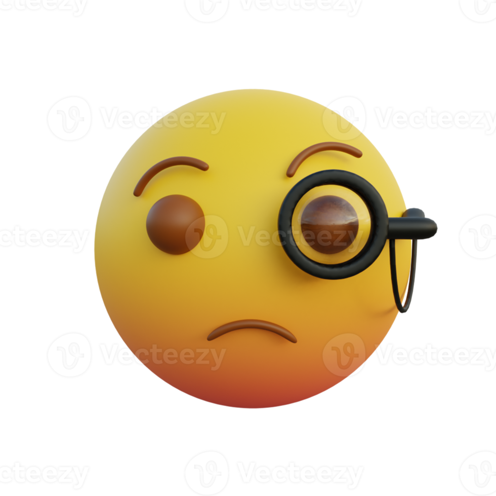 Monokel Emoticon wie Detektiv png