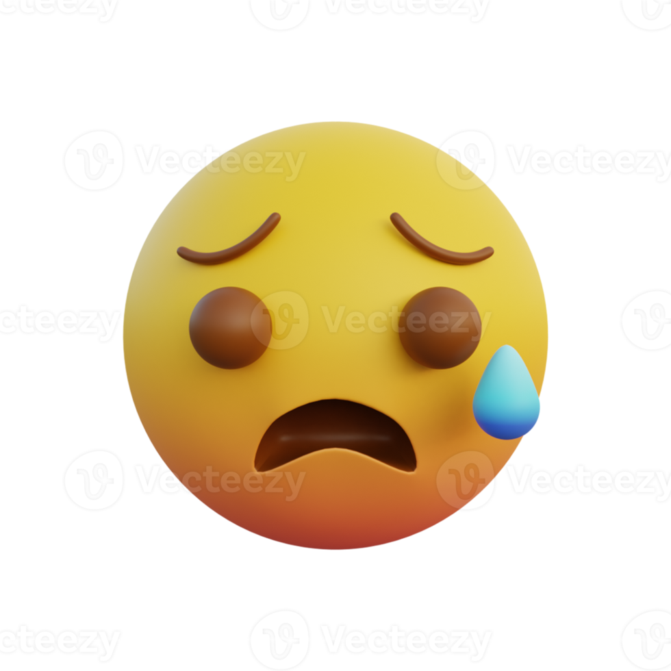 Emoticon expression disappointed but relieved face with cold sweat png