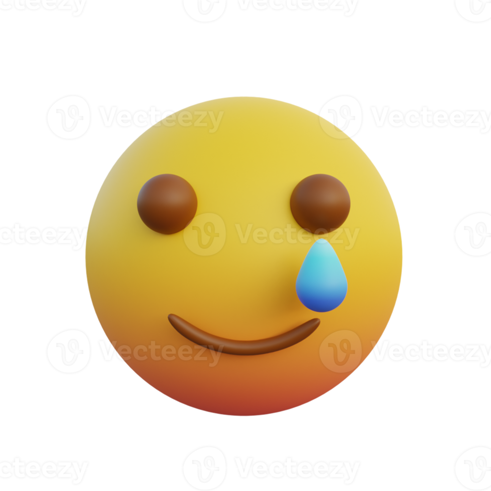 Emoticon little smiley expression and tears png