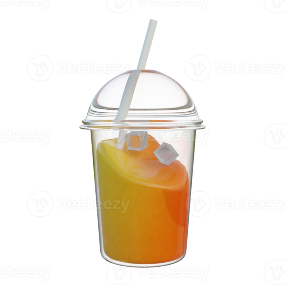 3d food icons orange juice png