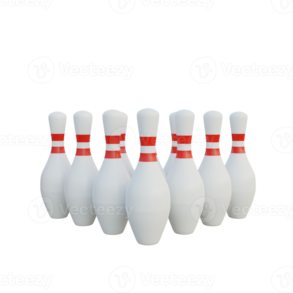 bowling pins 3d element png