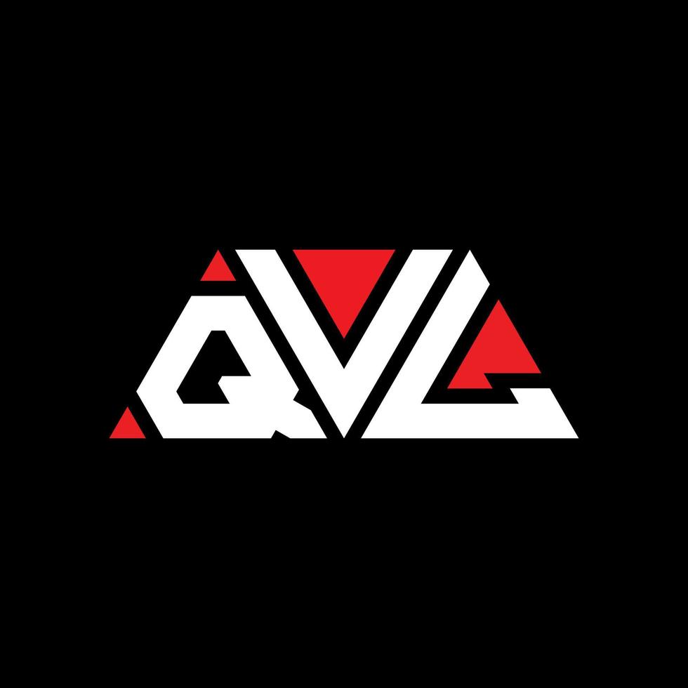 diseño de logotipo de letra triangular qvl con forma de triángulo. monograma de diseño de logotipo de triángulo qvl. plantilla de logotipo de vector de triángulo qvl con color rojo. logotipo triangular qvl logotipo simple, elegante y lujoso. qvl