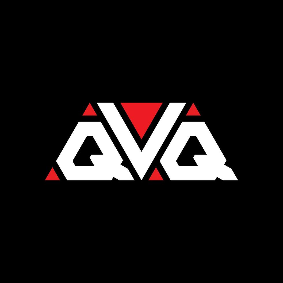 qvq diseño de logotipo de letra triangular con forma de triángulo. monograma de diseño del logotipo del triángulo qvq. plantilla de logotipo de vector de triángulo qvq con color rojo. logotipo triangular qvq logotipo simple, elegante y lujoso. qvq