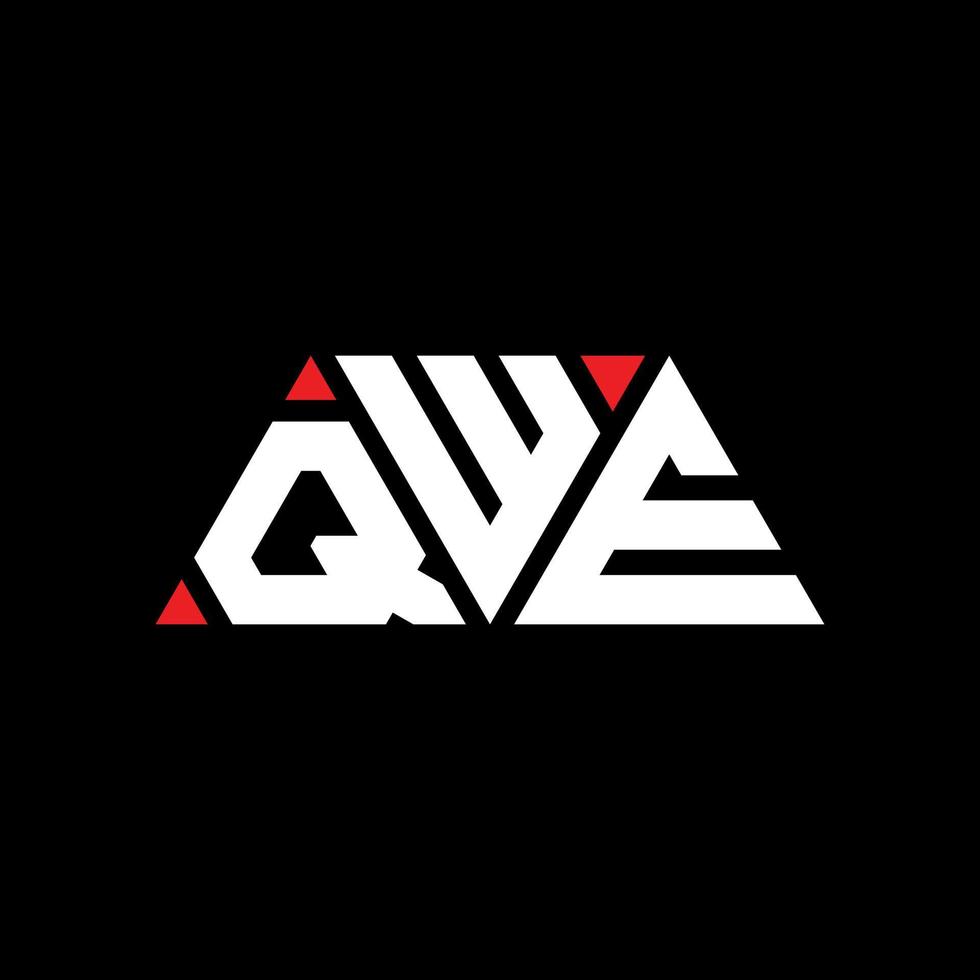 diseño de logotipo de letra triangular qwe con forma de triángulo. monograma de diseño de logotipo de triángulo qwe. plantilla de logotipo de vector de triángulo qwe con color rojo. logotipo triangular qwe logotipo simple, elegante y lujoso. qwe