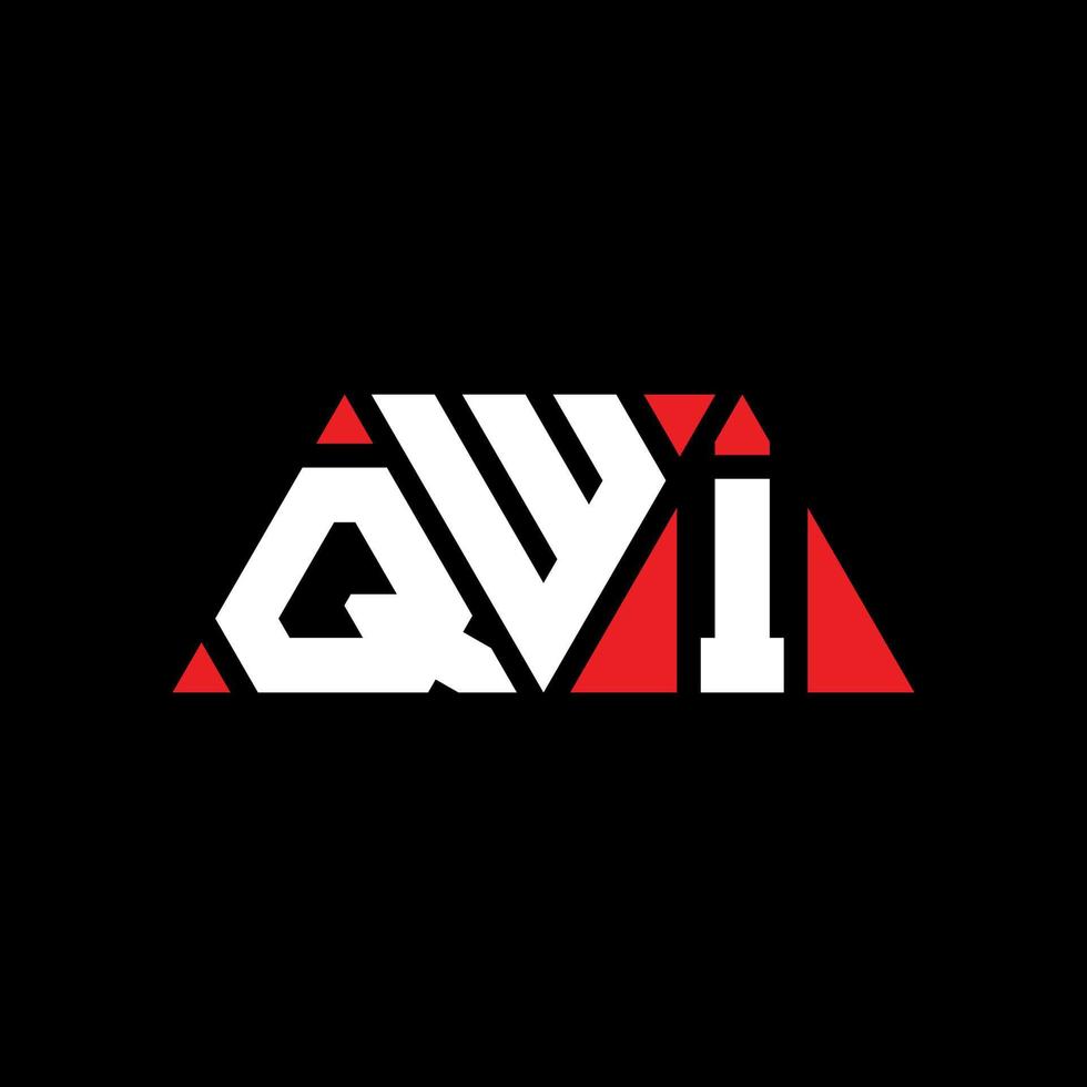 diseño de logotipo de letra triangular qwi con forma de triángulo. monograma de diseño del logotipo del triángulo qwi. plantilla de logotipo de vector de triángulo qwi con color rojo. logotipo triangular qwi logotipo simple, elegante y lujoso. qwi