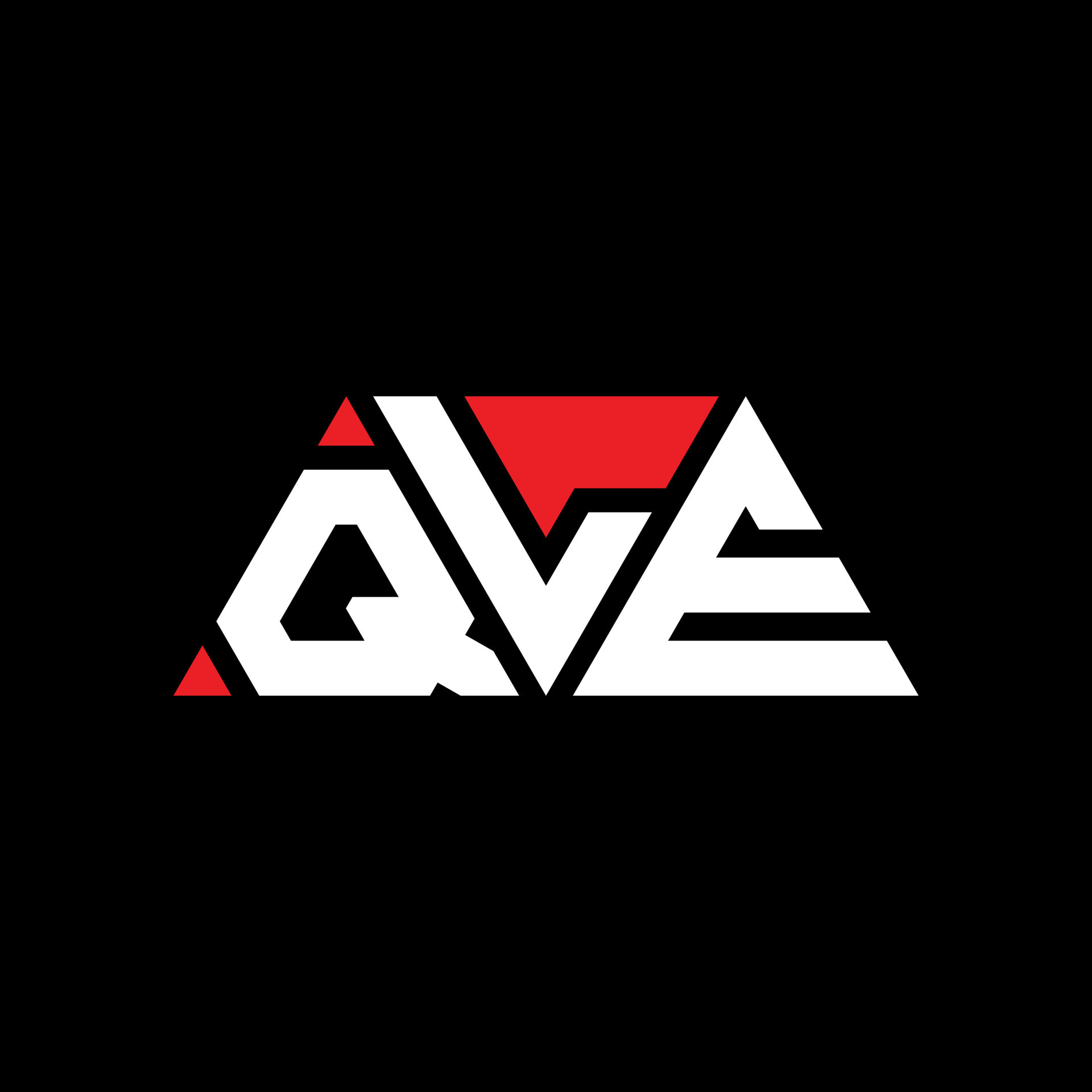 QLE triangle letter logo design with triangle shape. QLE triangle logo