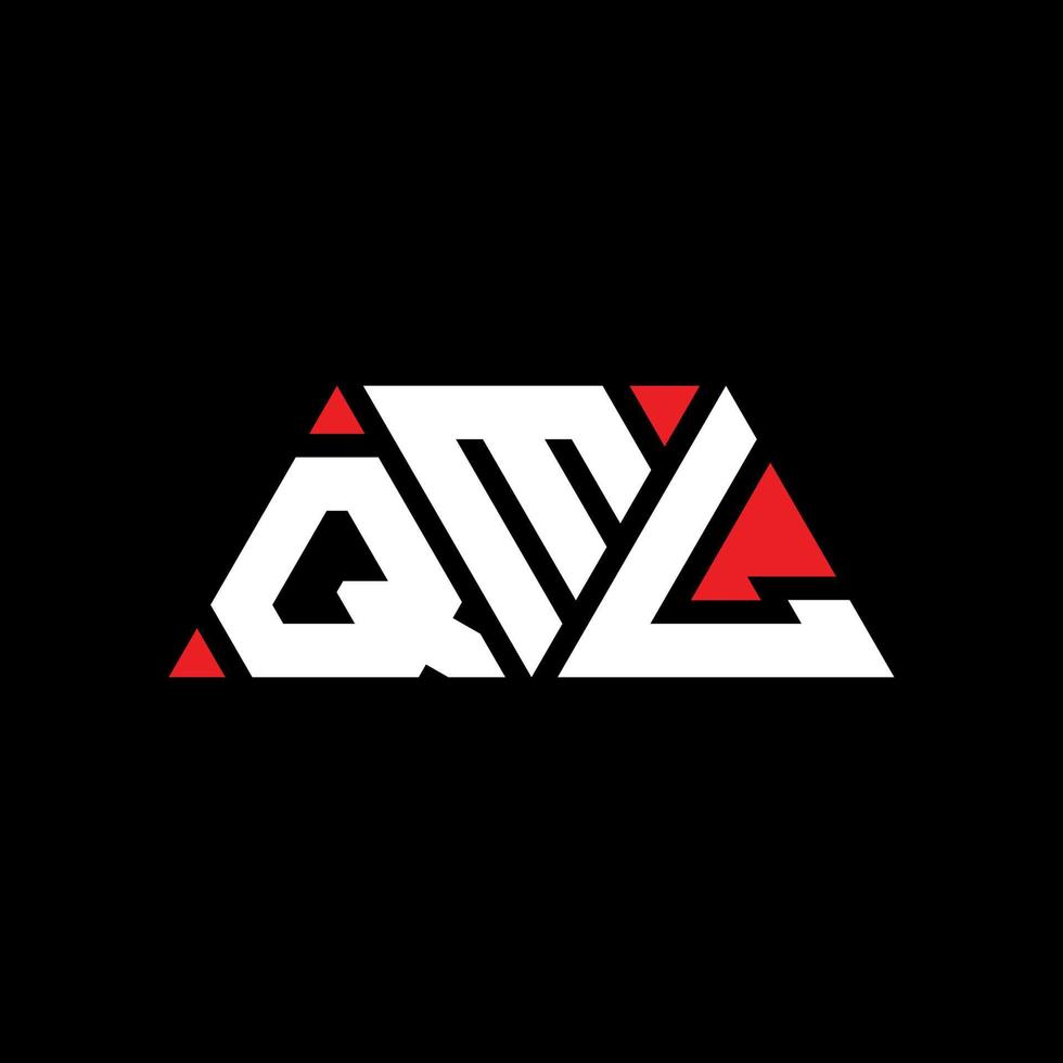 QML triangle letter logo design with triangle shape. QML triangle logo design monogram. QML triangle vector logo template with red color. QML triangular logo Simple, Elegant, and Luxurious Logo. QML