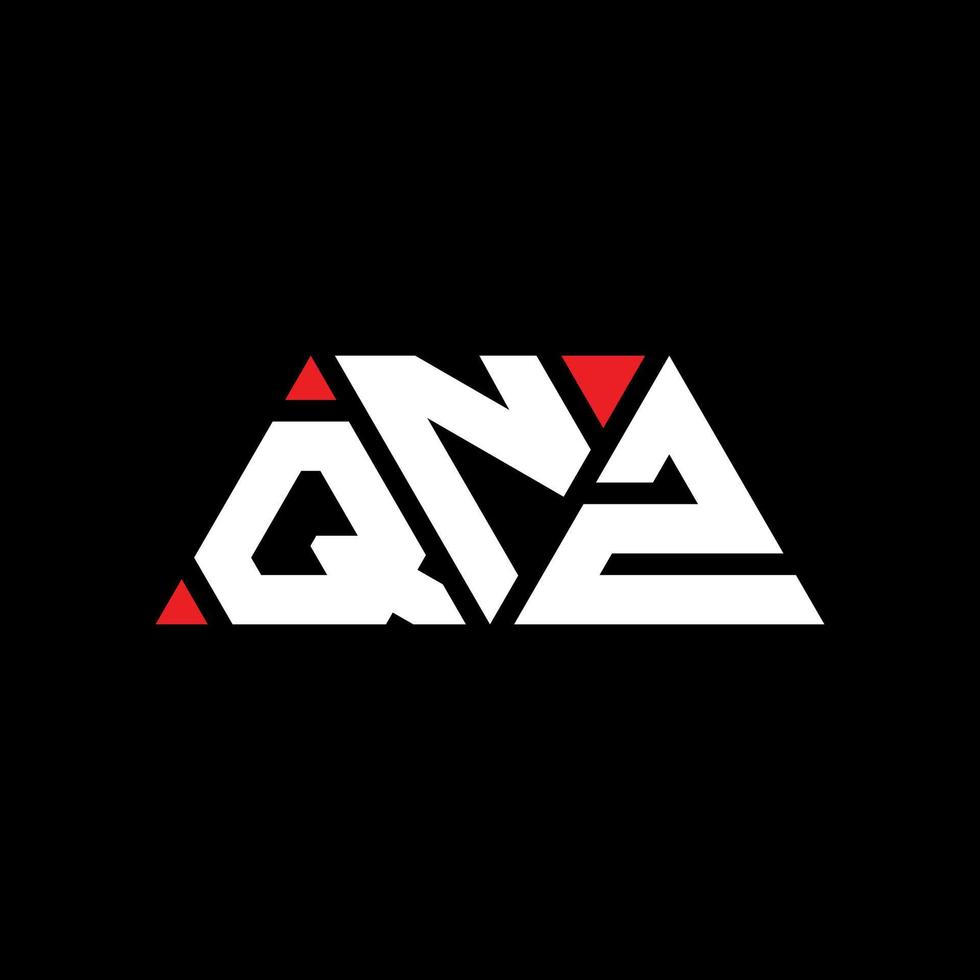 diseño de logotipo de letra triangular qnz con forma de triángulo. monograma de diseño del logotipo del triángulo qnz. plantilla de logotipo de vector de triángulo qnz con color rojo. logotipo triangular qnz logotipo simple, elegante y lujoso. qnz