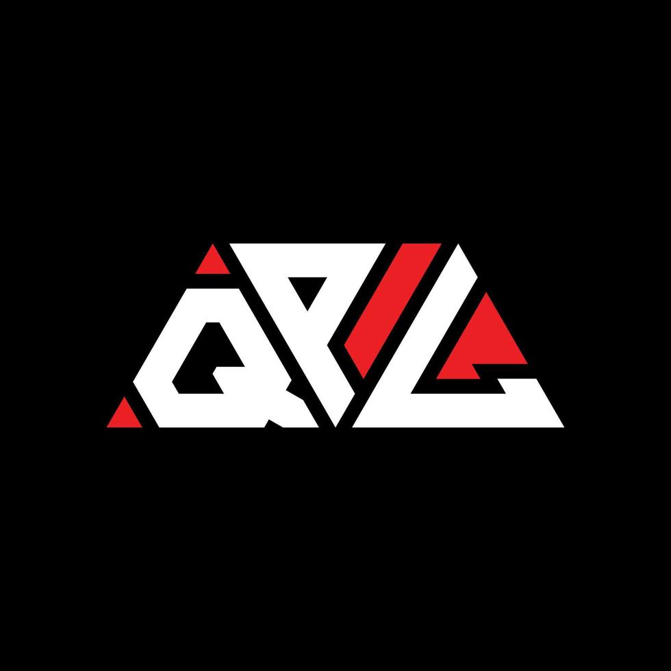 QPL triangle letter logo design with triangle shape. QPL triangle logo design monogram. QPL triangle vector logo template with red color. QPL triangular logo Simple, Elegant, and Luxurious Logo. QPL