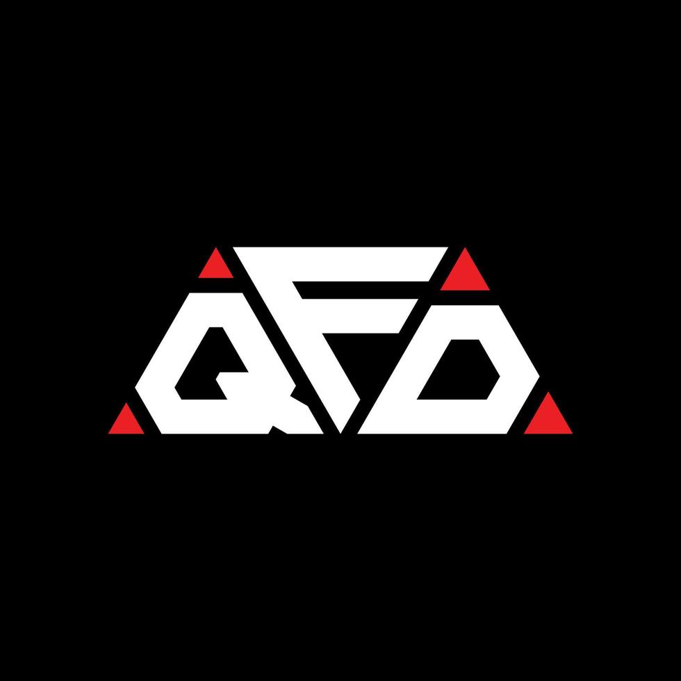 QFD triangle letter logo design with triangle shape. QFD triangle logo design monogram. QFD triangle vector logo template with red color. QFD triangular logo Simple, Elegant, and Luxurious Logo. QFD