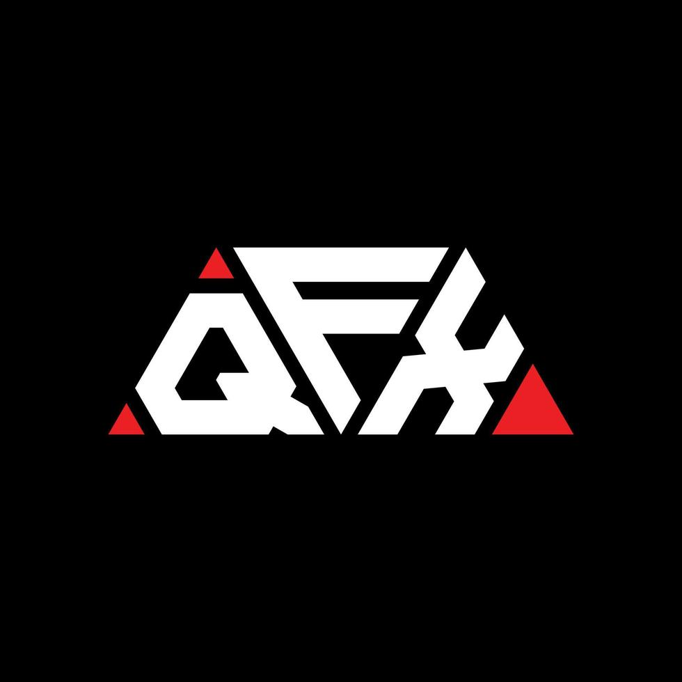 QFX triangle letter logo design with triangle shape. QFX triangle logo design monogram. QFX triangle vector logo template with red color. QFX triangular logo Simple, Elegant, and Luxurious Logo. QFX