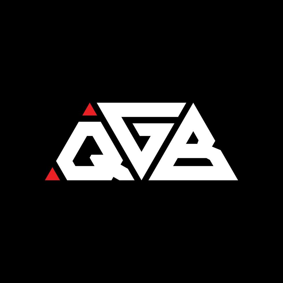 QGB triangle letter logo design with triangle shape. QGB triangle logo design monogram. QGB triangle vector logo template with red color. QGB triangular logo Simple, Elegant, and Luxurious Logo. QGB