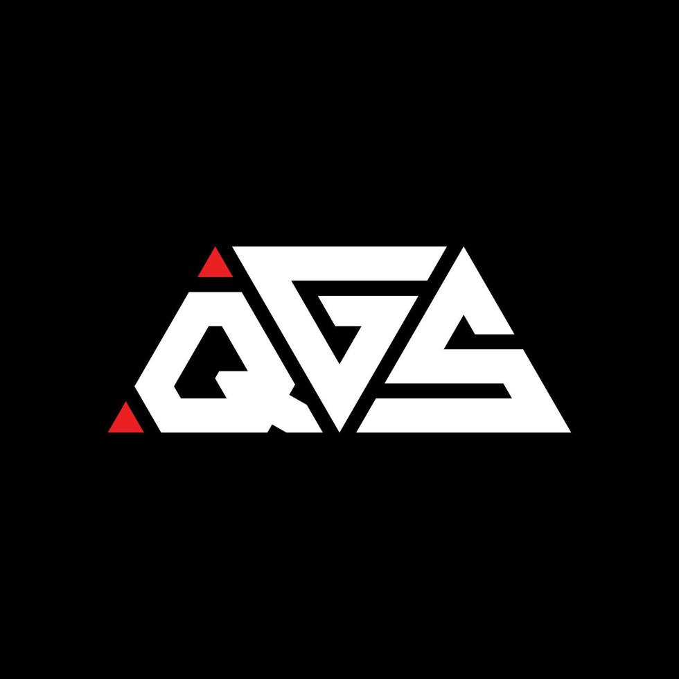 QGS triangle letter logo design with triangle shape. QGS triangle logo design monogram. QGS triangle vector logo template with red color. QGS triangular logo Simple, Elegant, and Luxurious Logo. QGS