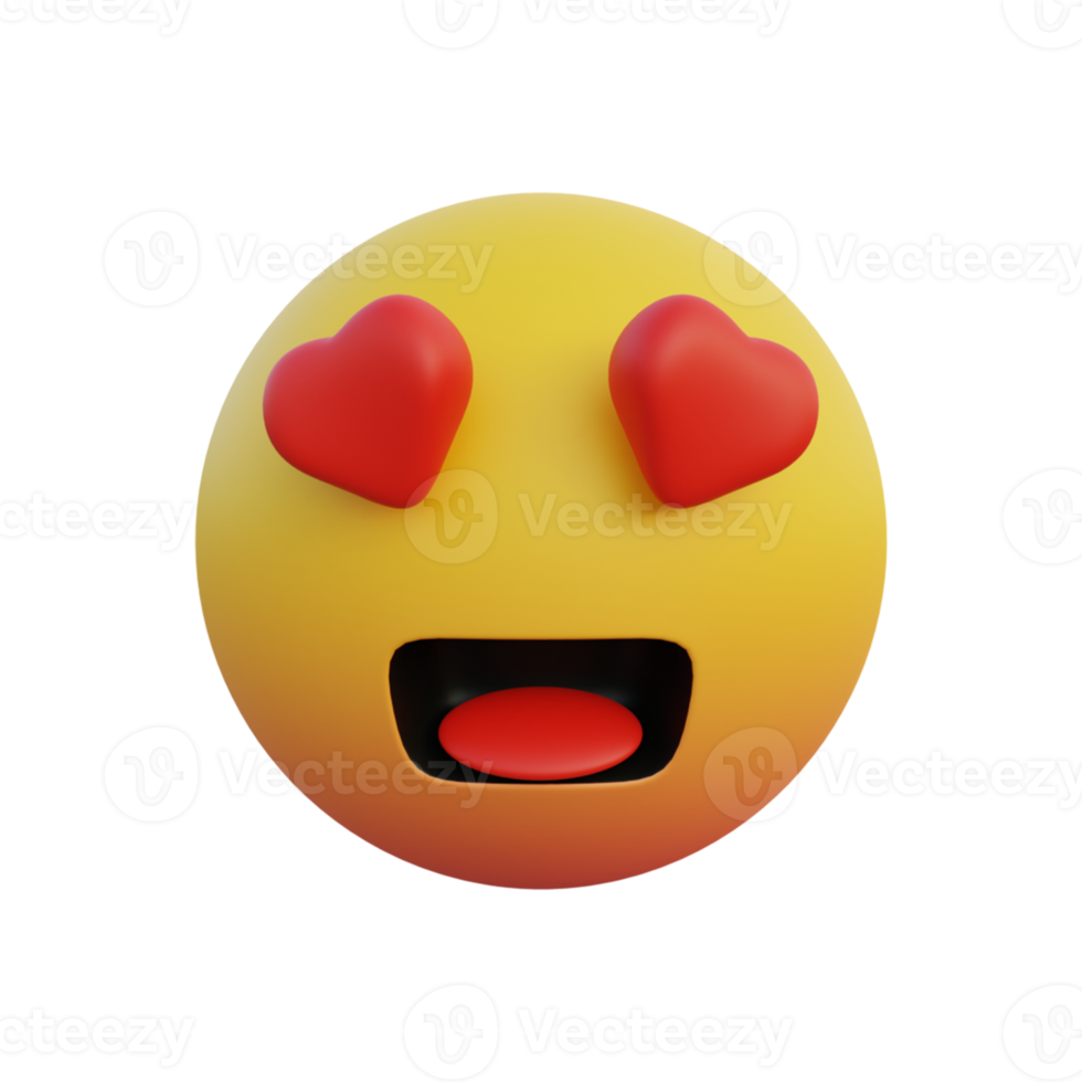 Emoticon-Gesicht voller Liebe png