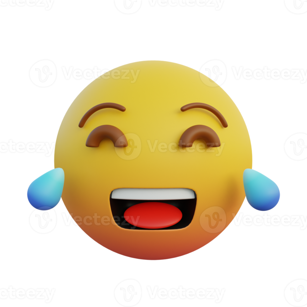 expresión de emoticon reír hasta las lágrimas png