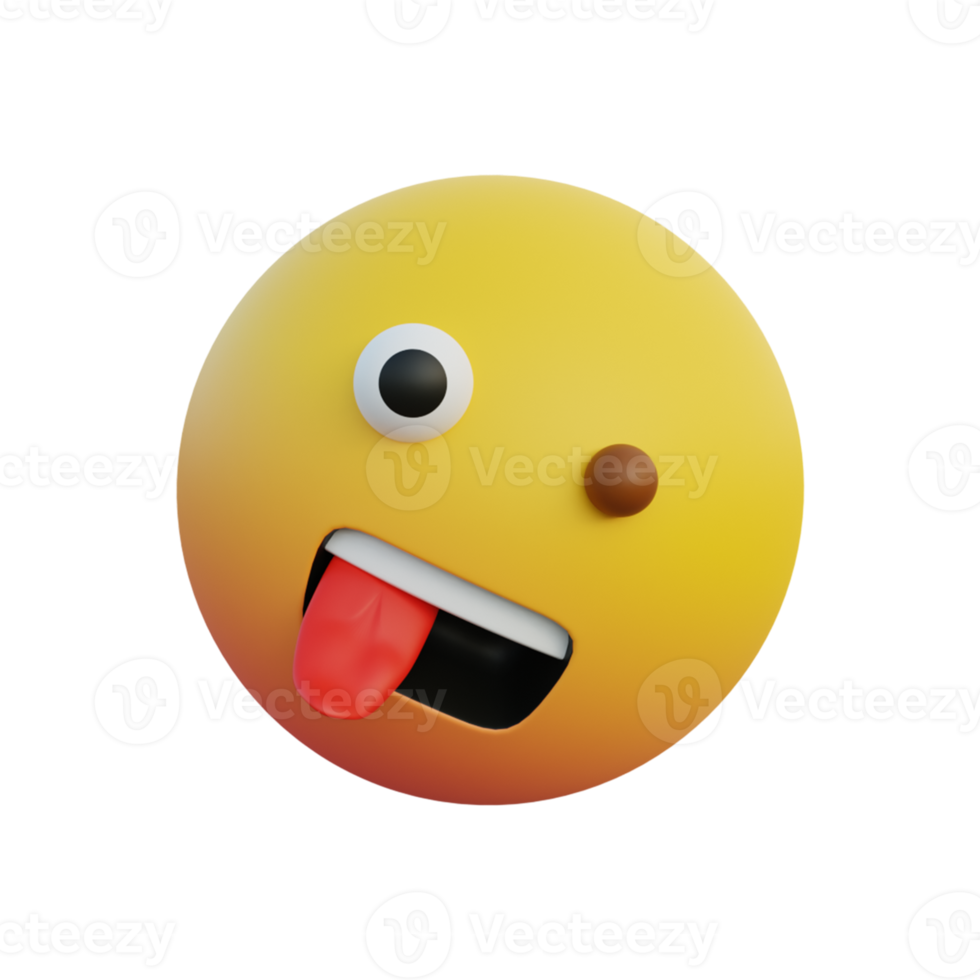 emoticon faccia pazza e pazza che sporge la lingua mentre rotola png