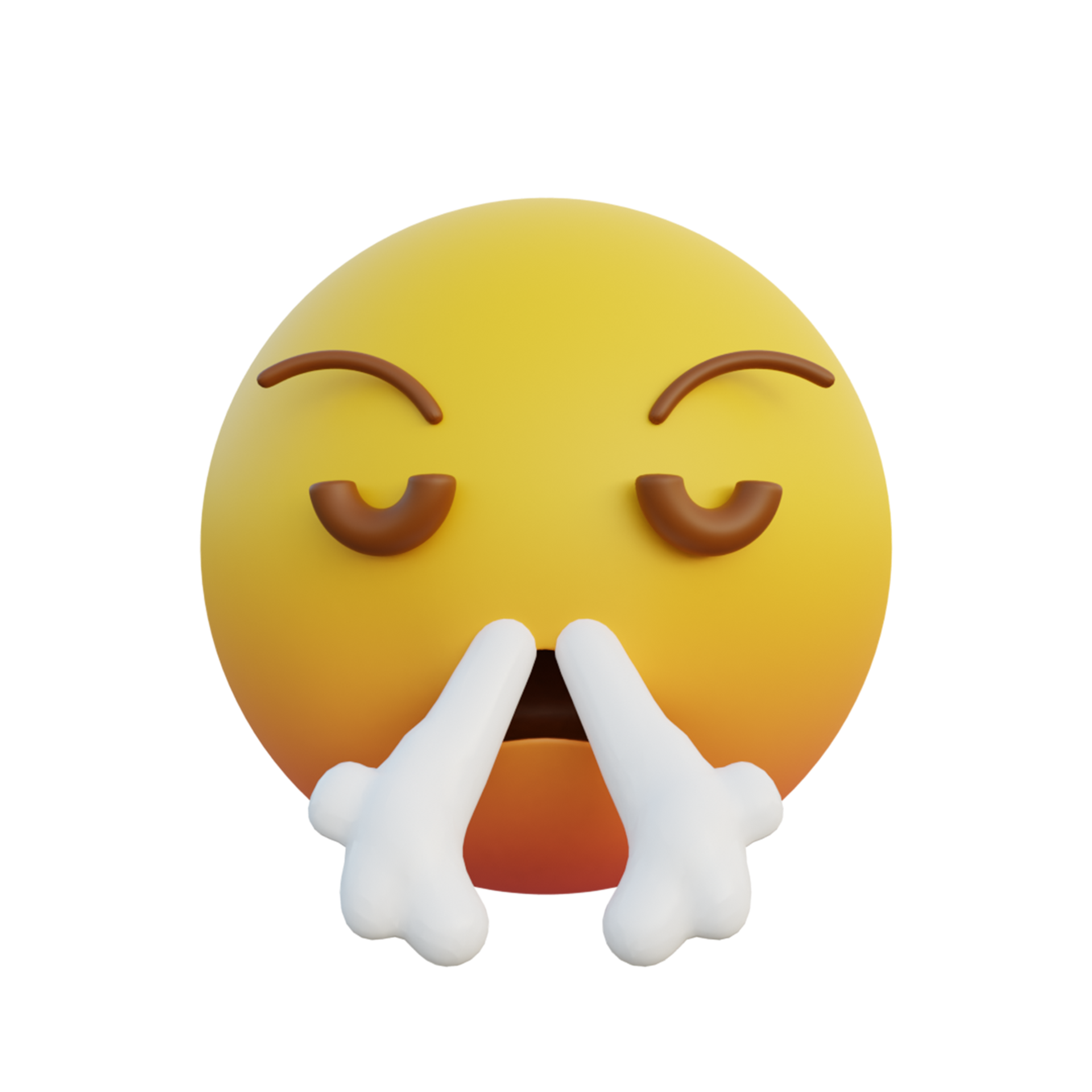 Emoticon expression angry face exhales 9350752 PNG