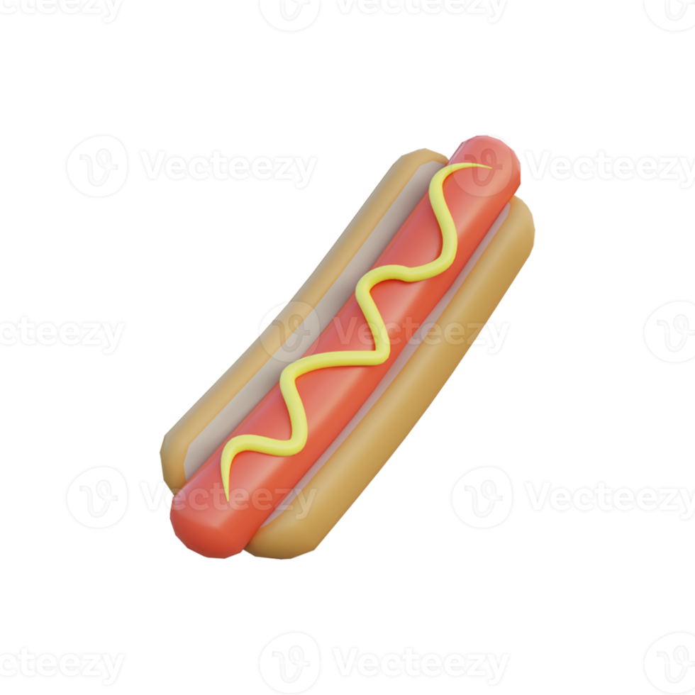 3D-Food-Symbole Hotdog png