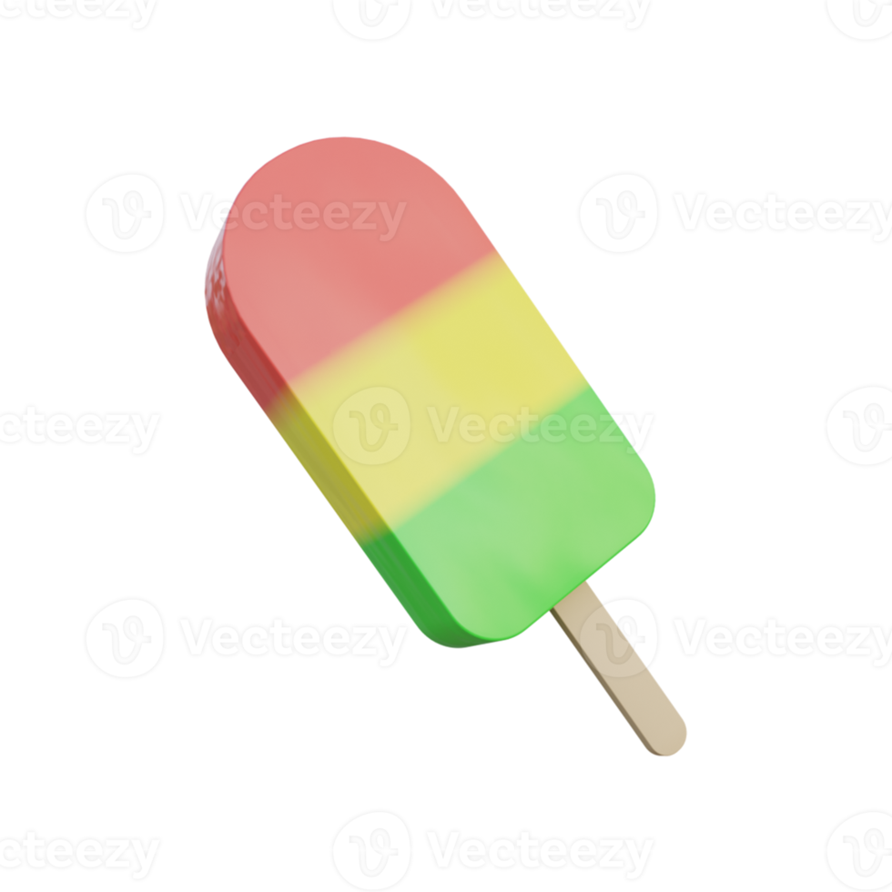 3d icone alimentari gelato arcobaleno png