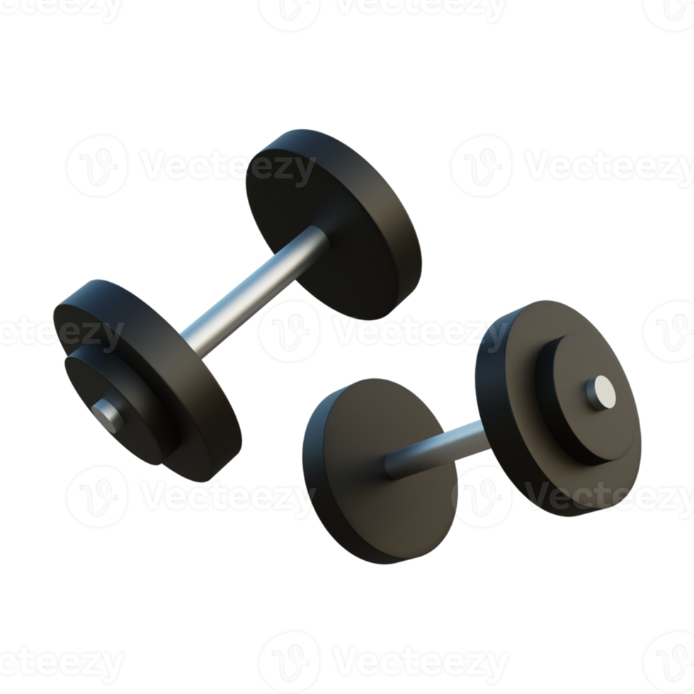 two barbell 3d element png