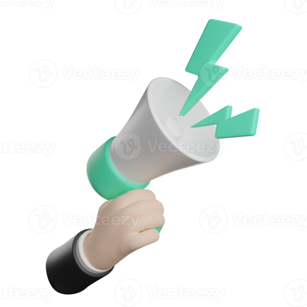 Hand Gesture Holding Speaker Megaphone png