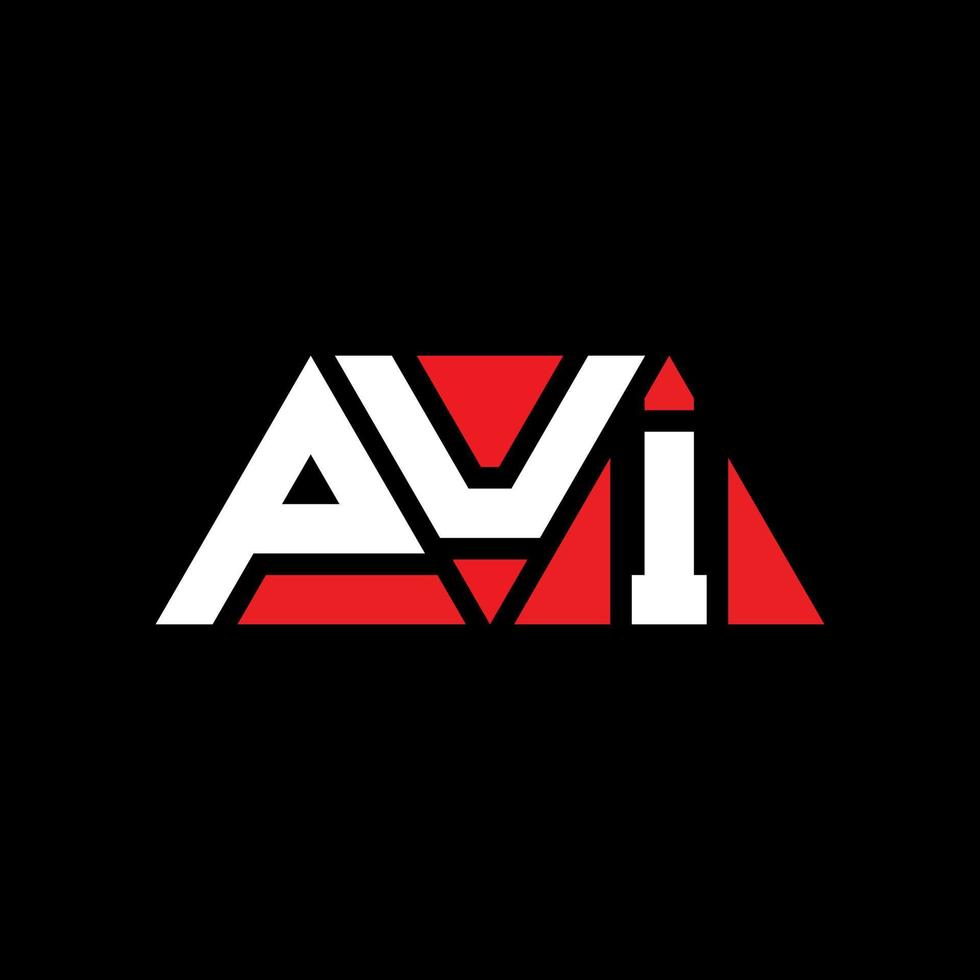 PUI triangle letter logo design with triangle shape. PUI triangle logo design monogram. PUI triangle vector logo template with red color. PUI triangular logo Simple, Elegant, and Luxurious Logo. PUI