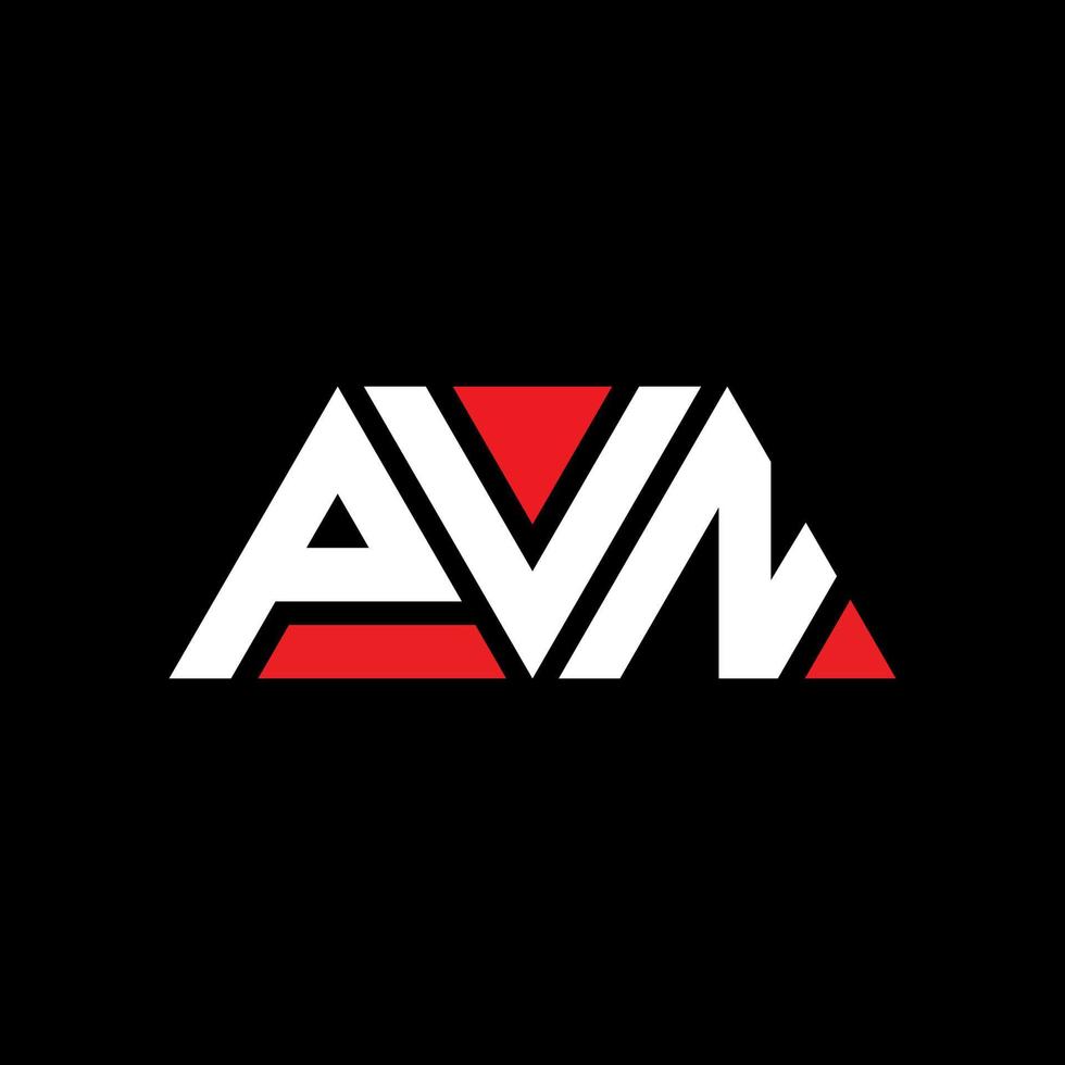 PVN triangle letter logo design with triangle shape. PVN triangle logo design monogram. PVN triangle vector logo template with red color. PVN triangular logo Simple, Elegant, and Luxurious Logo. PVN
