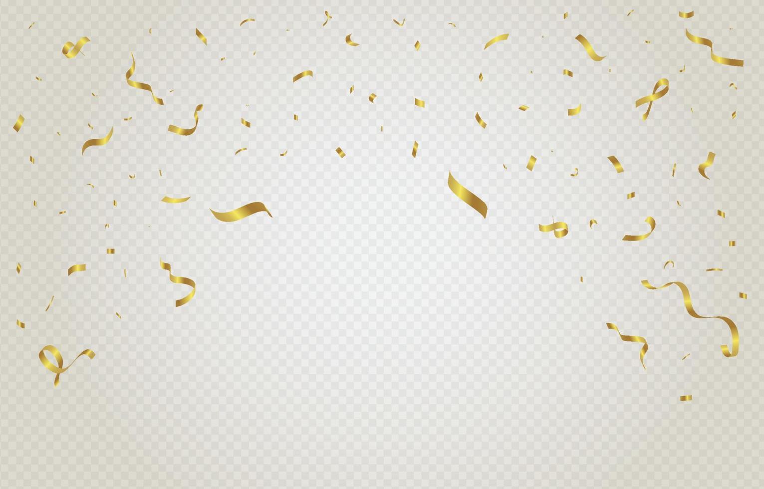 Golden Confetti Background vector